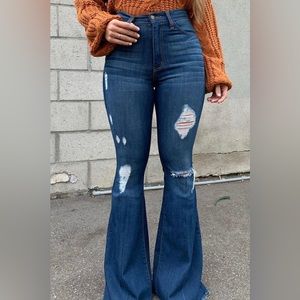 GJG Women’s High Wasted Bell Bottom Flare Jeans Size 3